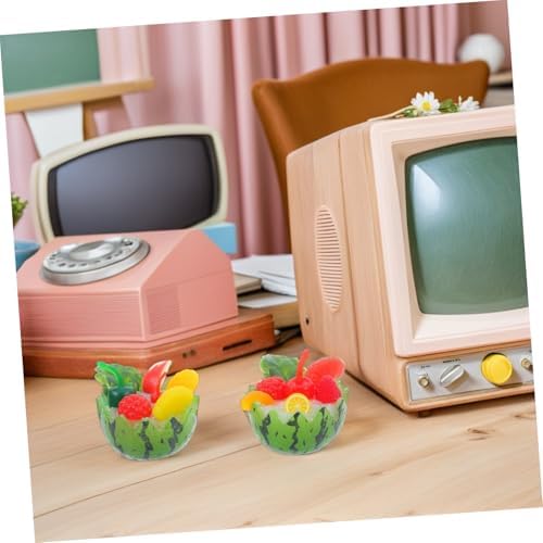 Garneck 5pcs Mini Realistic Watermelon Bowl Artificial Fruit