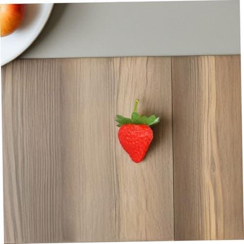 IMIKEYA 24pcs Fake Plastic Strawberries Decorative Artificial Fruit Pack
