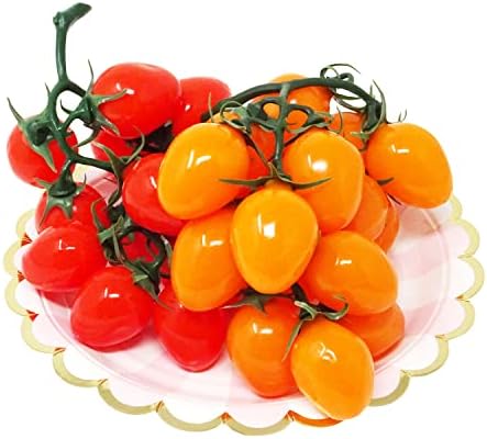Yueton 2 Strings Artificial Cherry Tomatoes Realistic Decoration