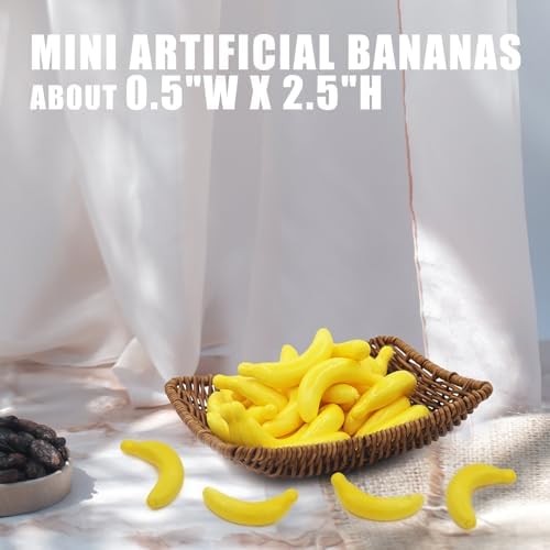 Tuxiaobu Lifelike Plastic Banana Decorations 30 Pcs