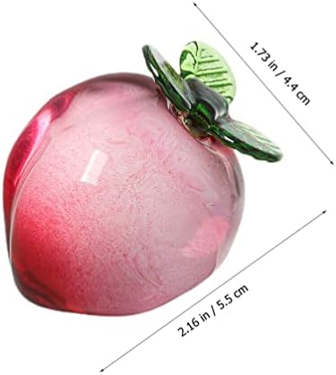 Housoutil Crystal Peach Glass Figurine Ornament