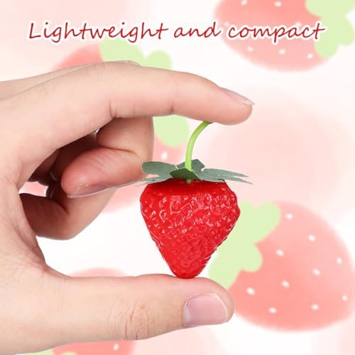 Healifty Realistic Artificial Strawberries 50pcs DIY Decoration