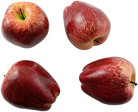 4PCS Realistic Red Apple Artificial Fruit Decoration