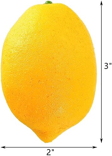 ZEAYEA 40 Pcs Artificial Lemons for Home Decor