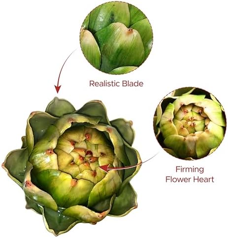 Faux Artichokes and Apples for Decor