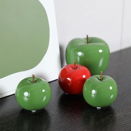 Glossy Ceramic Apple Decor for Modern Farmhouse