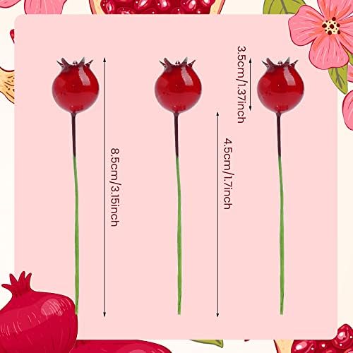 NUOMI Mini Pomegranate Artificial Decor 40 Pcs