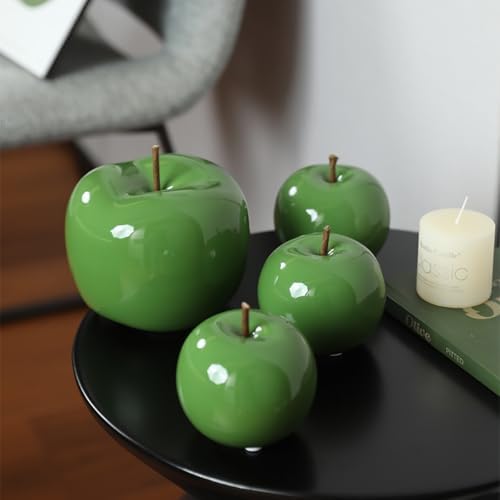 Glossy Ceramic Apple Decor for Modern Farmhouse