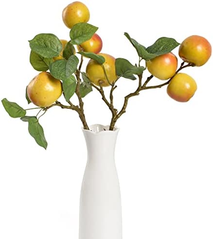Hagao Artificial Apple Branches 2pcs Lifelike Decoration