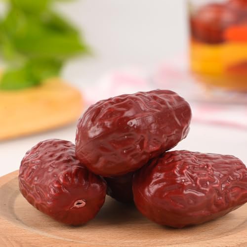 LUEYAO Artificial Red Dates 20 Pcs Lifelike Decoration