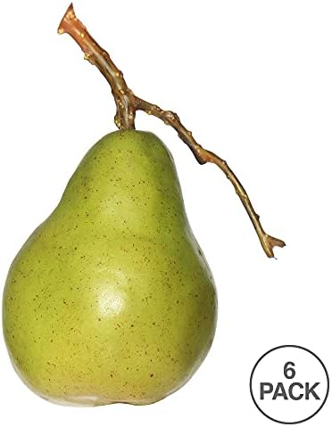 Vickerman 90MM Artificial Green and Yellow Pears 6 Pack
