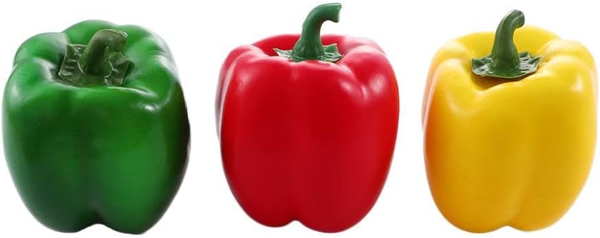 Realistic Artificial Bell Pepper Green Decor Prop