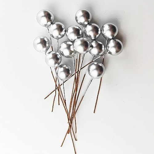 GXXMEI 300PCS Artificial Holly Berries Silver