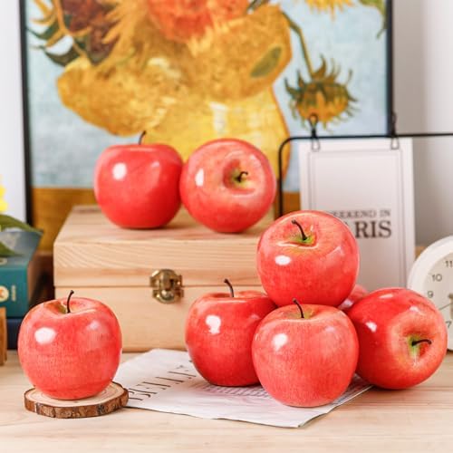 Toopify 16PCS Artificial Red Apples for Home Decor