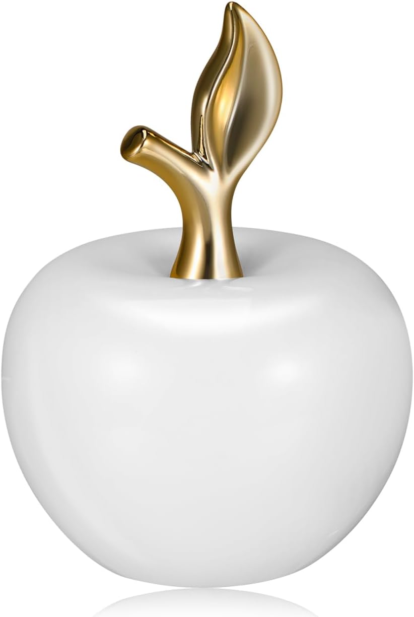 Ceramic Apple Figurine Decorative Miniature Ornament for Home