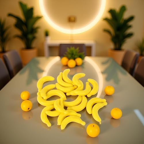 20 Pcs Yellow Mini Artificial Banana Props