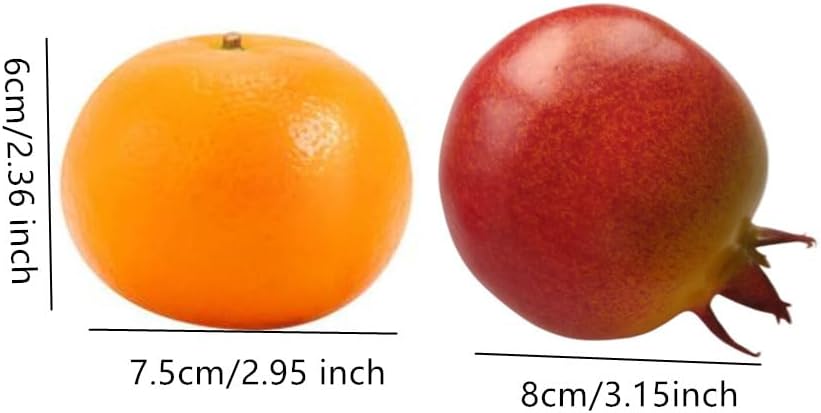 Ebonee Artificial Fruit Set for Decor Photography 6 Pack
