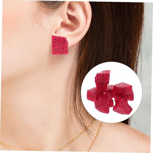 10Pcs Realistic Artificial Dragon Fruit Kiwi Blocks Set