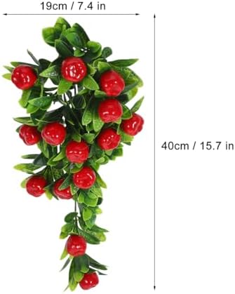 HOMSFOU 2Pcs Artificial Hanging Fruit Vine with Hooks