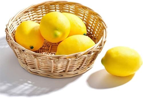AKOAK 4 Pcs Artificial Yellow Lemon Decoration