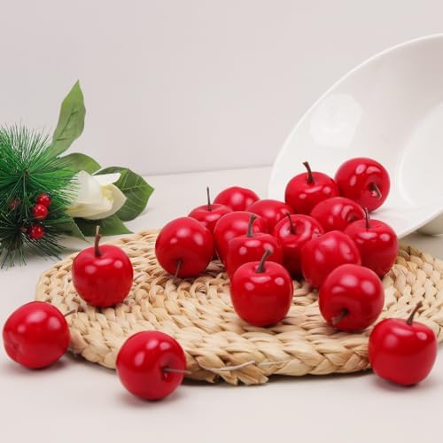 Gresorth 20pcs Christmas Artificial Red Apple Decoration