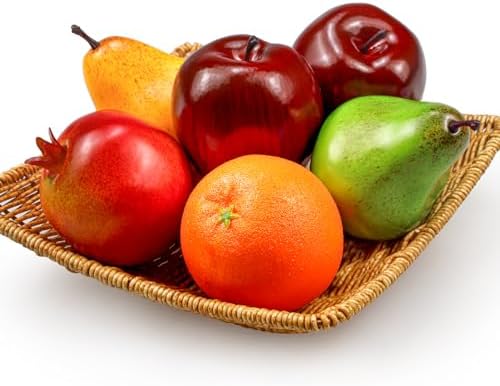 6 Pcs Artificial Fruit Pack Lifelike Decor