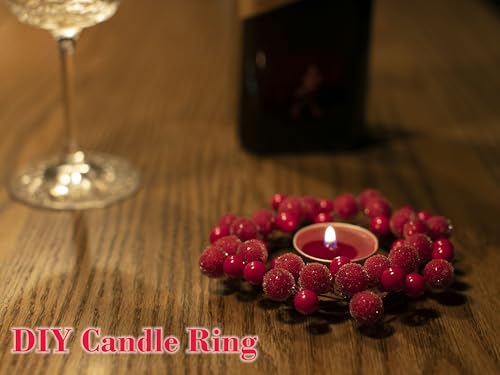 Frosted Red Berry Stems 20 Pack Artificial Christmas Decor