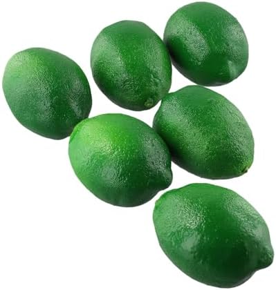6pcs Plastic Artificial Limes Lemons for Home Decor