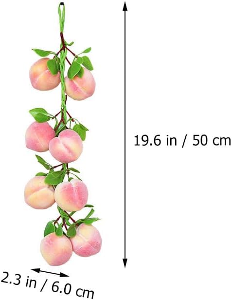 Operitacx 3pc Artificial Peach Clusters for Home Decor