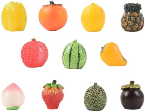 Mini Mixed Fruits 11Pcs Resin Decor Figurines