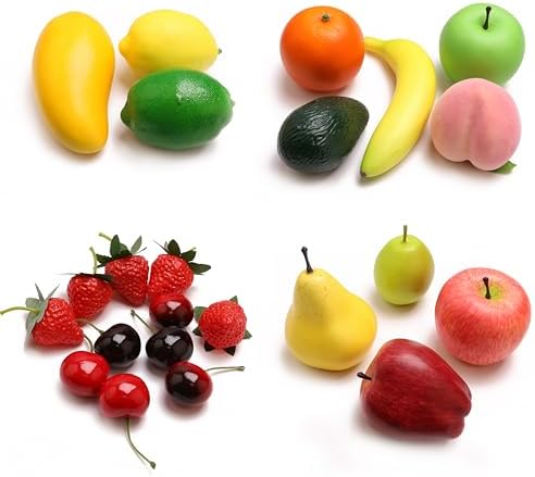 23PCS Artificial Fruit Set for Home Decor and Photography
