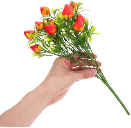 IMIKEYA Artificial Strawberry Branches 5pcs