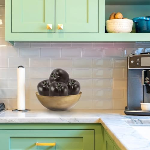 Tuxiaobu Artificial Black Plums 6 Pcs Faux Fruit Decoration