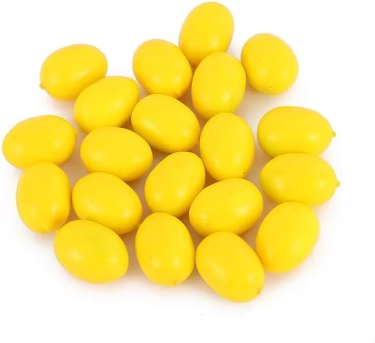 20Pcs Yellow Lemon Mini Fake Fruit Decor