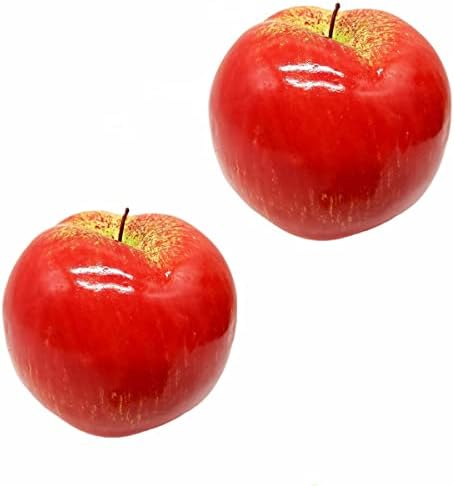 Artificial Red Apples 6PCS for Home Kitchen Decor