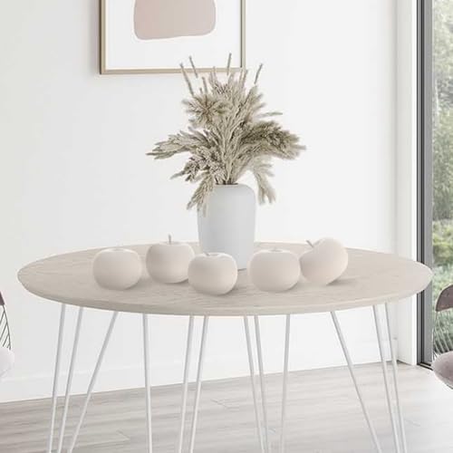 6PCS Artificial White Apple Decor for Home Kitchen Party