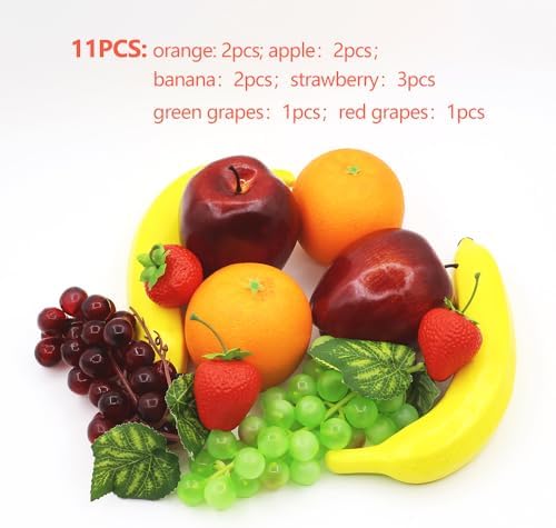11 Pcs Artificial Fake Fruits Decor Set