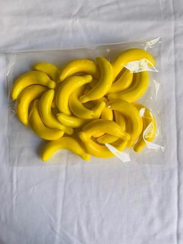 20Pcs Yellow Mini Foam Banana Fruit Decor
