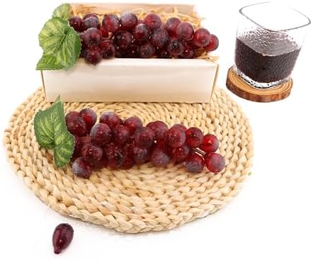 2PCS Artificial Red Grapes for Home Kitchen Decor