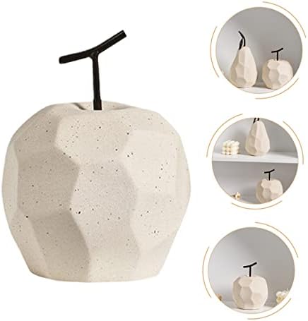 PRETYZOOM Unique Geometric Ceramic Apple Decor