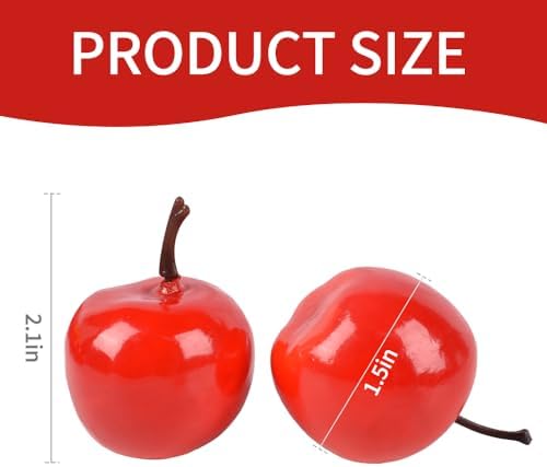20PCS Red Mini Artificial Apples for Home Decor