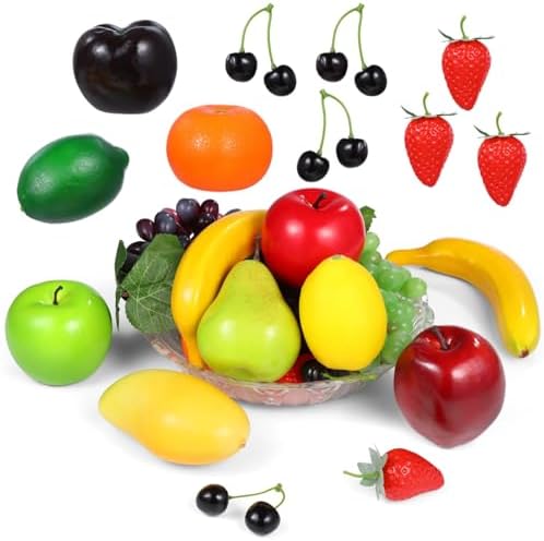 OMISTAR 21 Pcs Artificial Fruit Set for Home Decor
