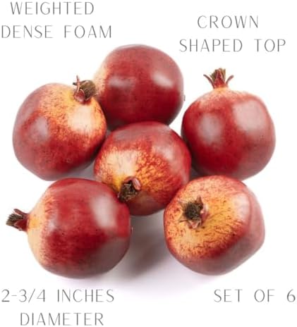 Factory Direct Craft Artificial Pomegranate Set of 6