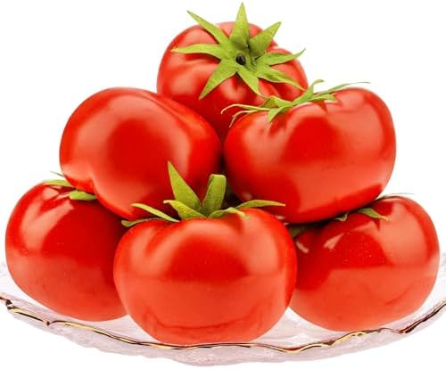6PCS Fake Tomatoes Artificial Vegetables Lifelike Decor