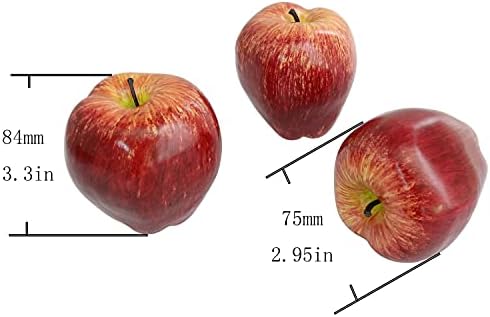 4PCS Realistic Red Apple Artificial Fruit Decoration