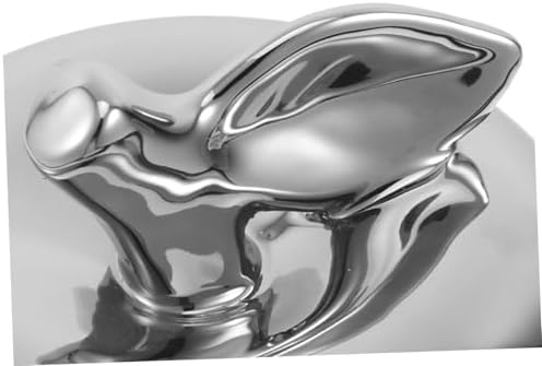 PartyKindom Ceramic Apple Ornament Silver Figurine Decor