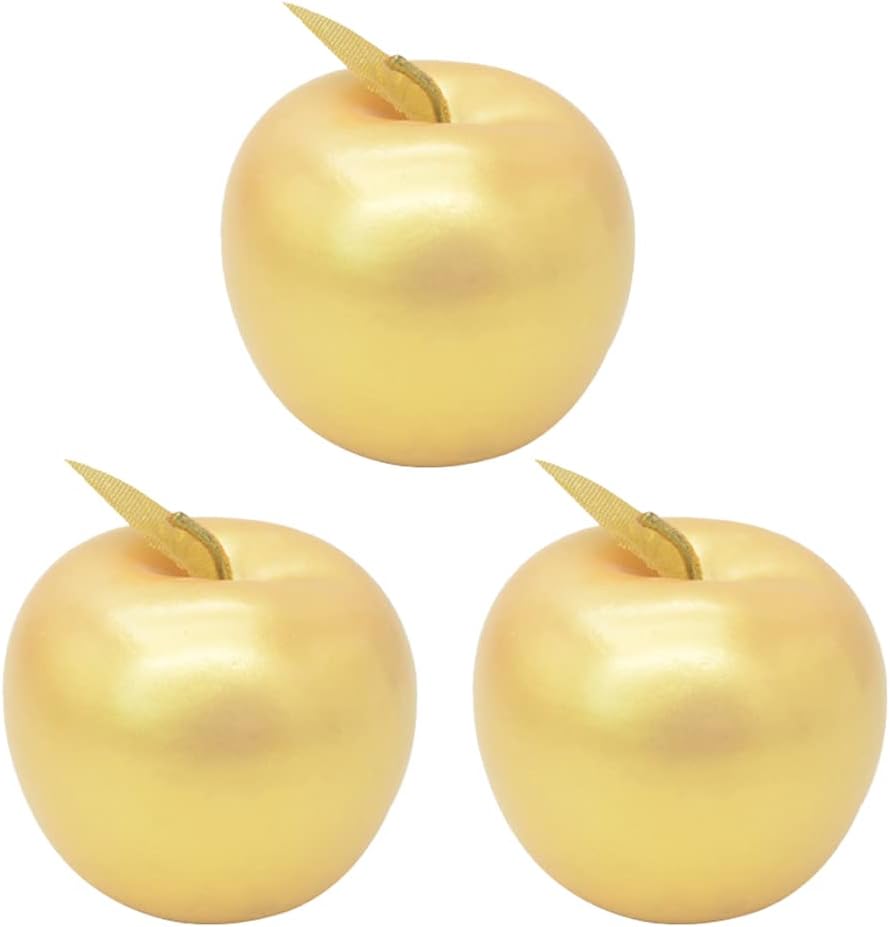 Artificial Gold and Silver Apples for Home Decor