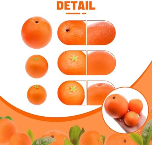Woration Realistic Artificial Orange Decor Set 12PCS