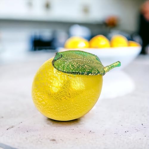 MY ITALIAN DCOR Murano Glass Lemon Figurine
