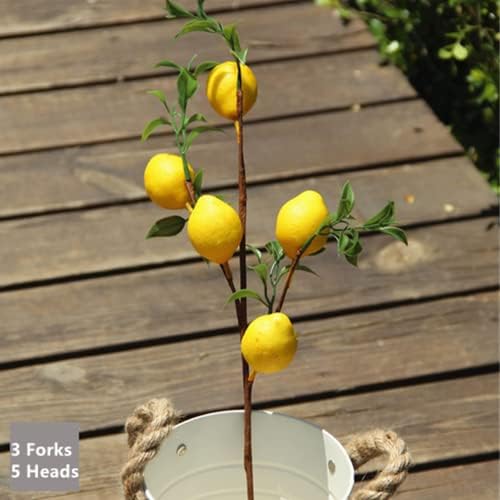 6Pcs 19 Inch Artificial Lemon Branches
